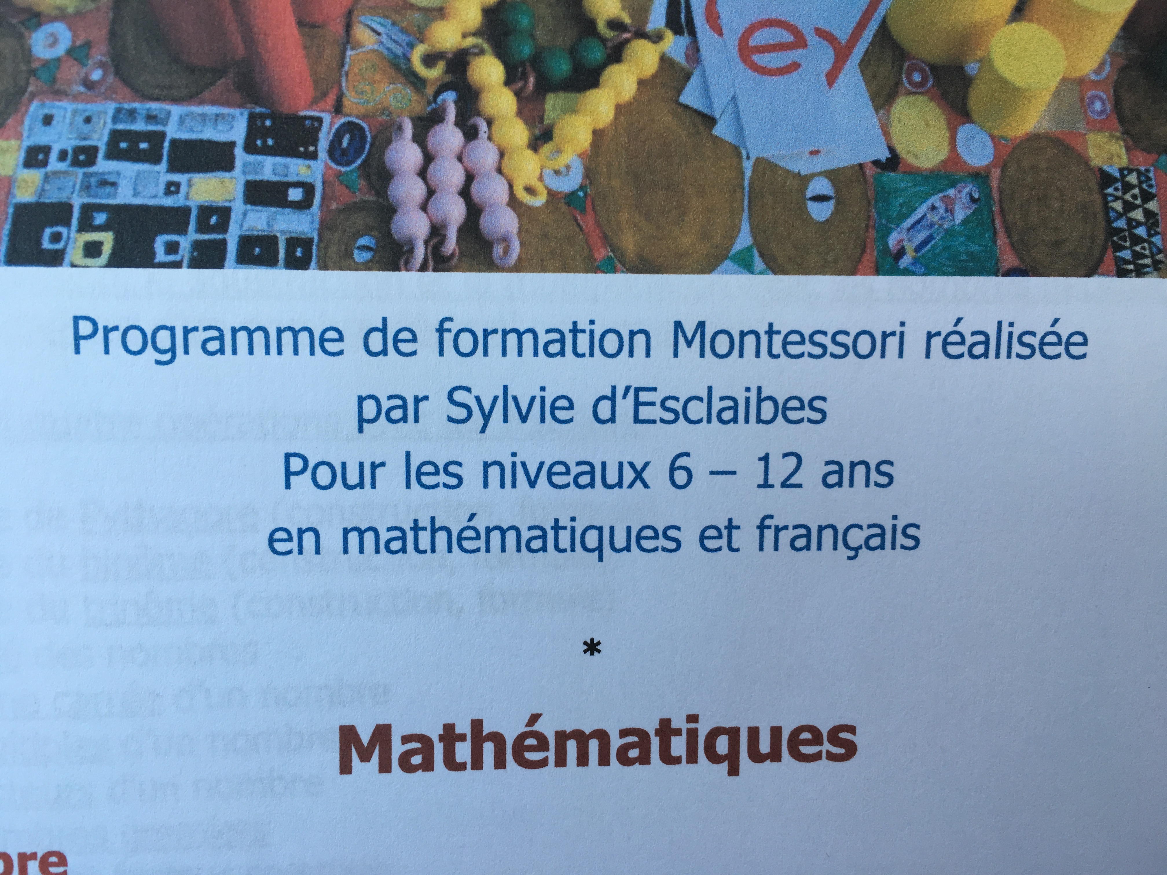 Montessori, Septembre 2017